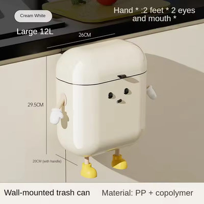 Snaptify™ cute cartoon trash can