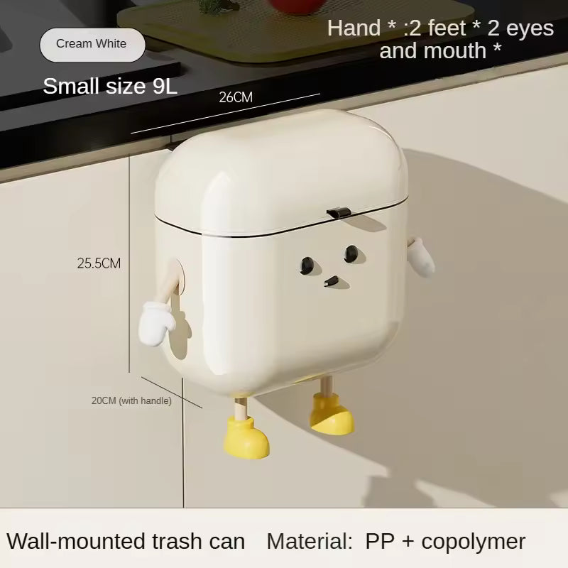 Snaptify™ cute cartoon trash can