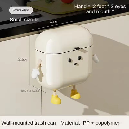 Snaptify™ cute cartoon trash can